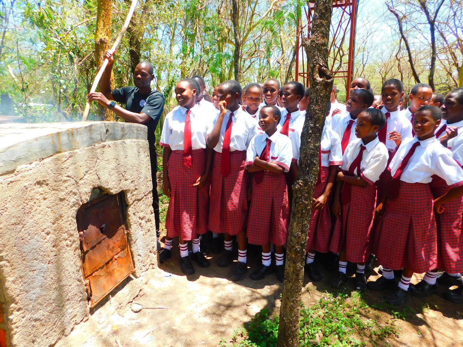 Mara Girls Leadership School students participating in a community activity